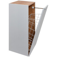 Badmöbel Set mit Waschbecken Keramik ADEL WEISS 80 cm Hochglanz Soft-Close